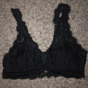 Aerie Black Bralette, Large
